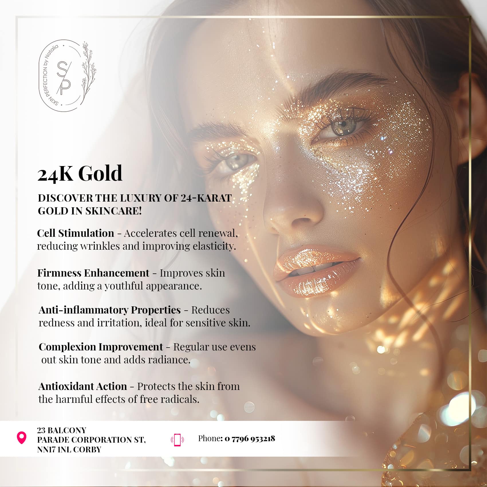 Golden Ritual Facial Treatment - specialises in skin and body care.